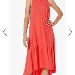 Sweaty Betty Vibrant Coral High Low Dress